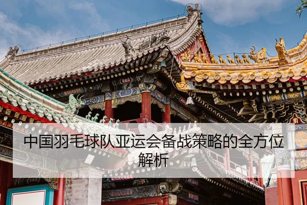中国羽毛球队亚运会备战策略的全方位解析